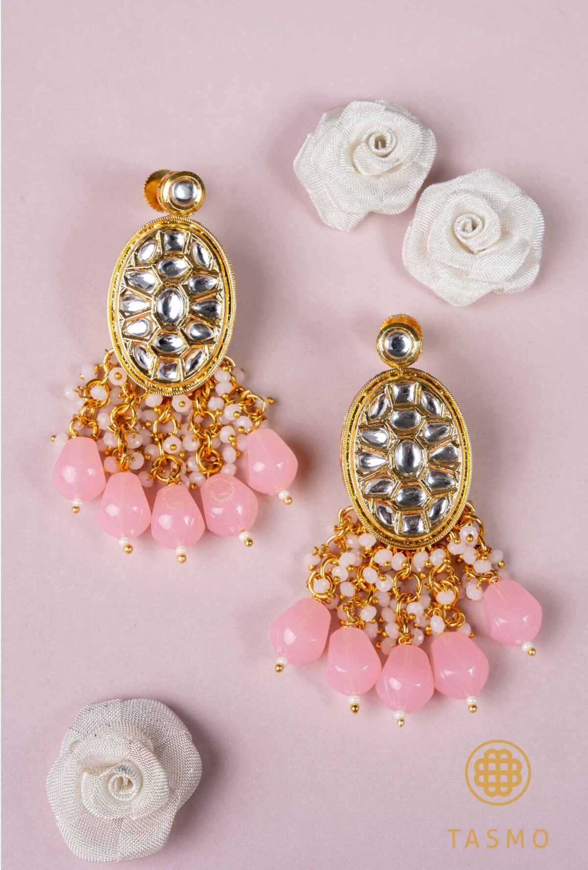 TM 6206 - Elegant Trending Kundan Earring with Pink Stone