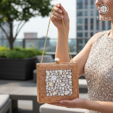 TM 7936 - Rose Gold – Square-Shaped Clutch