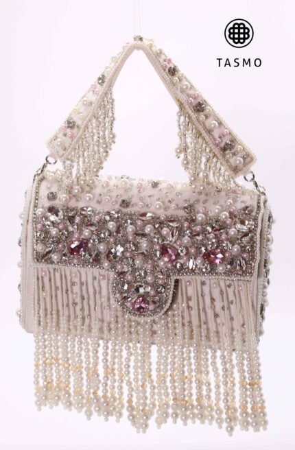 TM 7954 - Pearls and Sparkling Stones Box Clutch